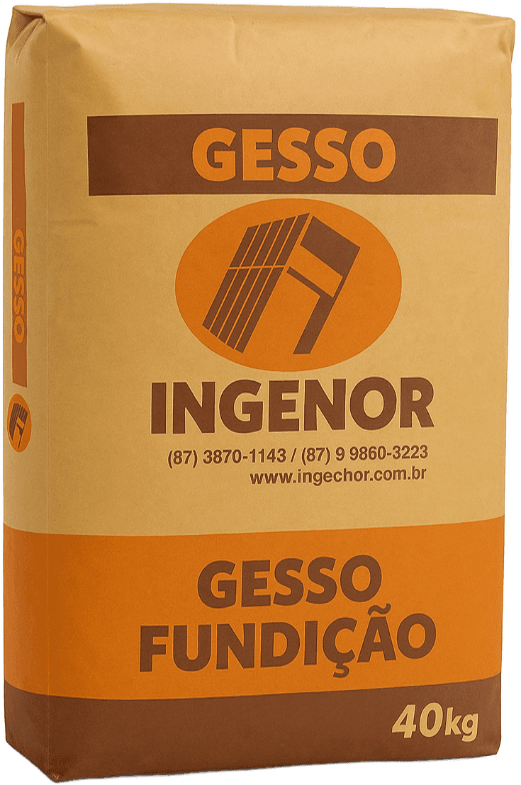 Gesso Fundição (Gesso Rápido) INGENOR - Gesso industrial de qualidade para construção civil