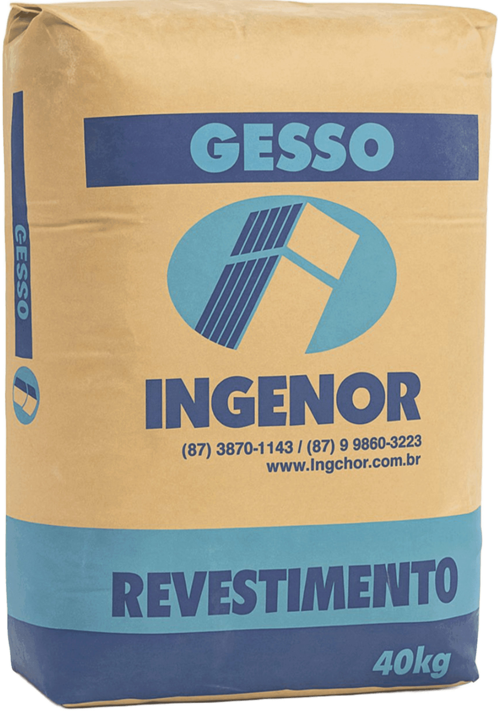Gesso Revestimento (Gesso Lento) INGENOR - Gesso industrial de qualidade para construção civil